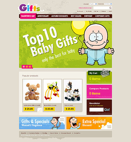 Magento Themes - GoWebBaby.Com