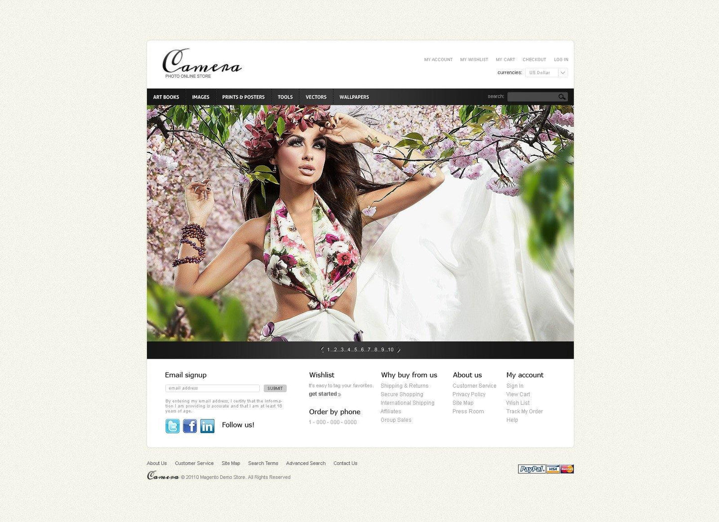 Art and Photo Magento Website Design - GoWebBaby.Com