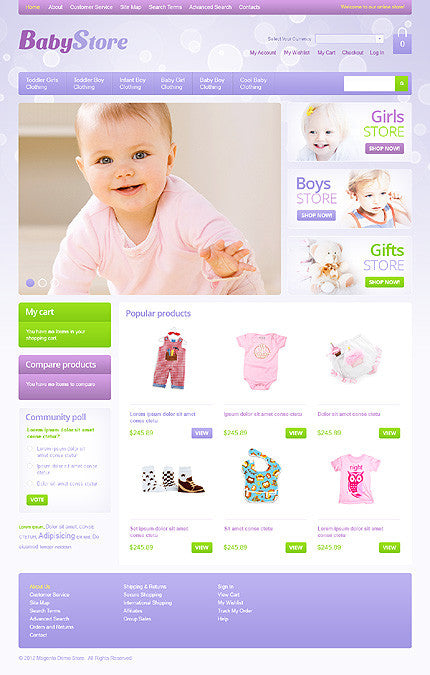 Magento Themes - GoWebBaby.Com