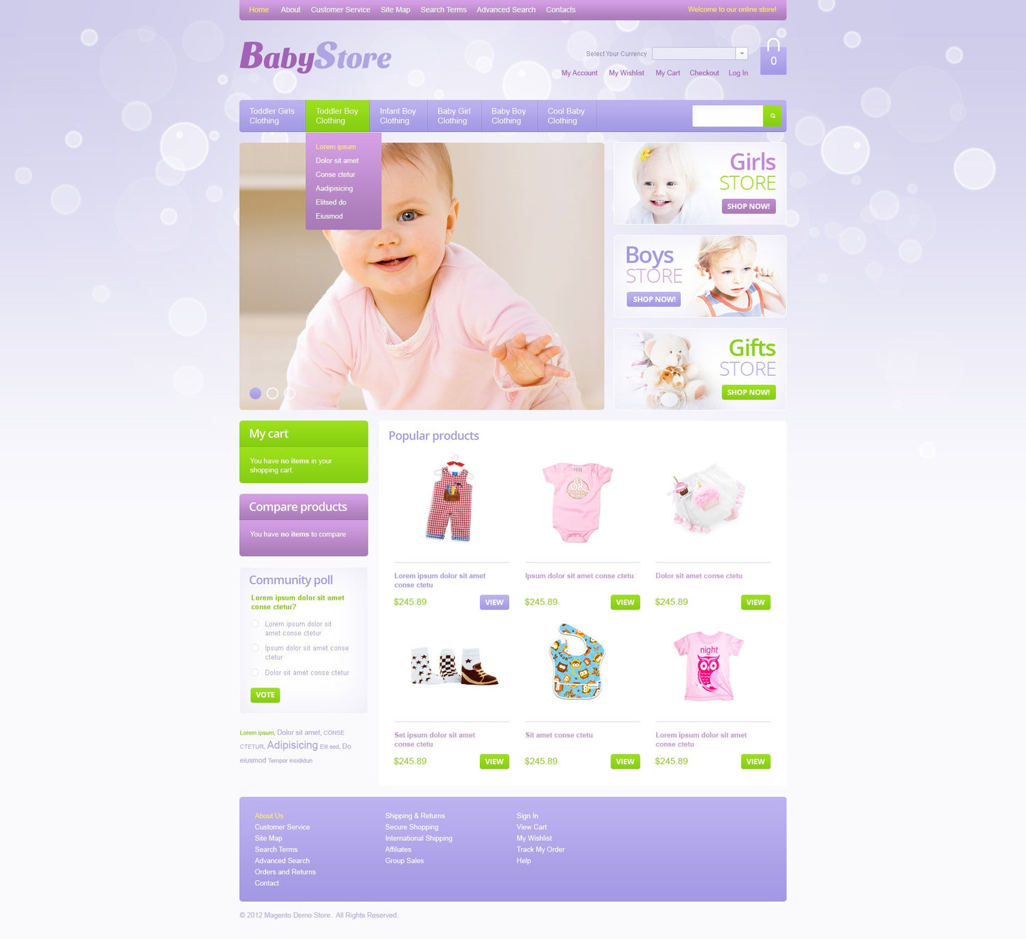 Magento Themes - GoWebBaby.Com