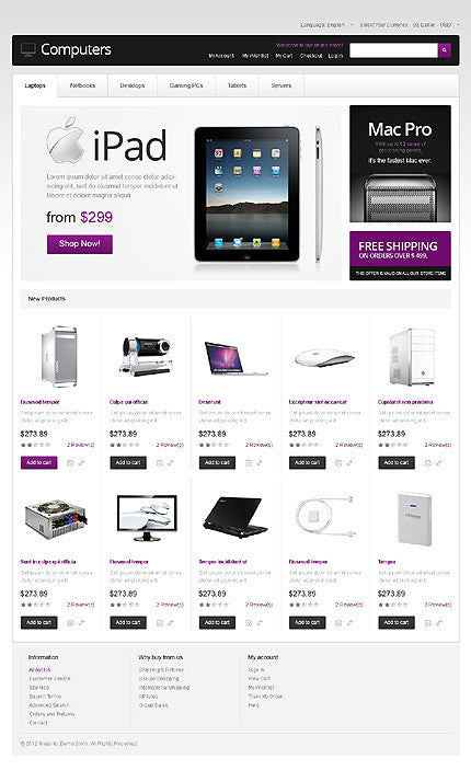 Magento Themes - GoWebBaby.Com