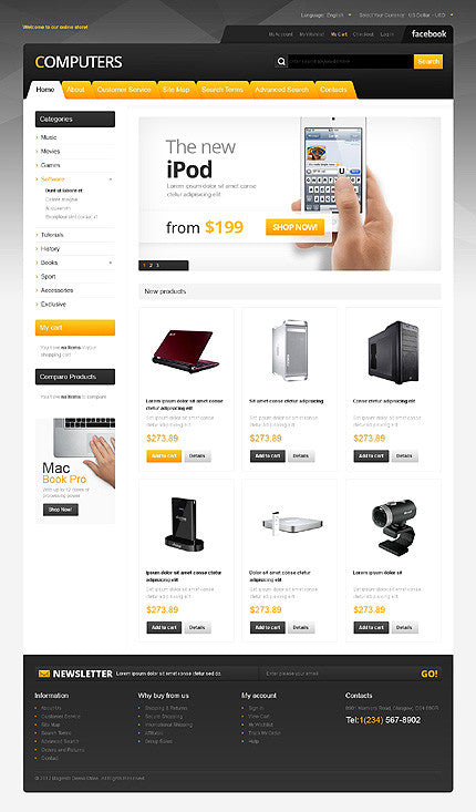 Magento Themes - GoWebBaby.Com