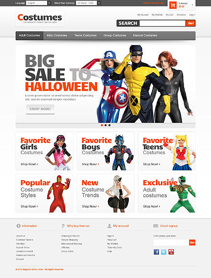 Magento Themes - GoWebBaby.Com