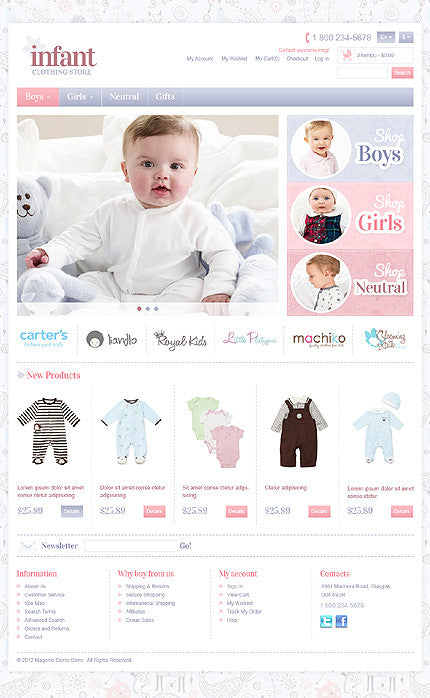 Magento Themes - GoWebBaby.Com