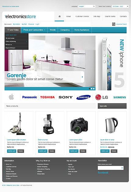 Magento Themes - GoWebBaby.Com