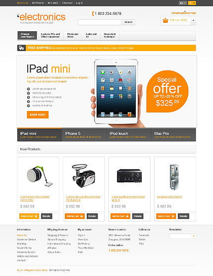 Magento Themes - GoWebBaby.Com