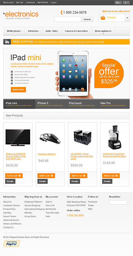 Magento Themes - GoWebBaby.Com
