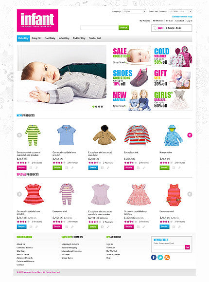 Magento Themes - GoWebBaby.Com