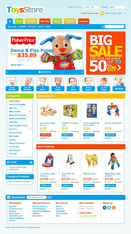 Magento Themes - GoWebBaby.Com