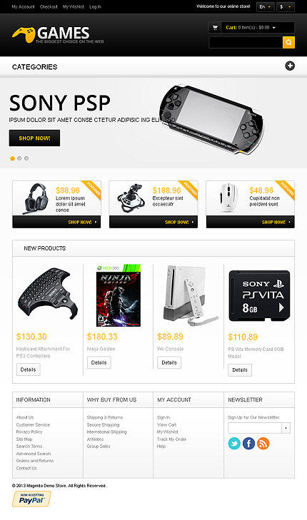 Magento Themes - GoWebBaby.Com