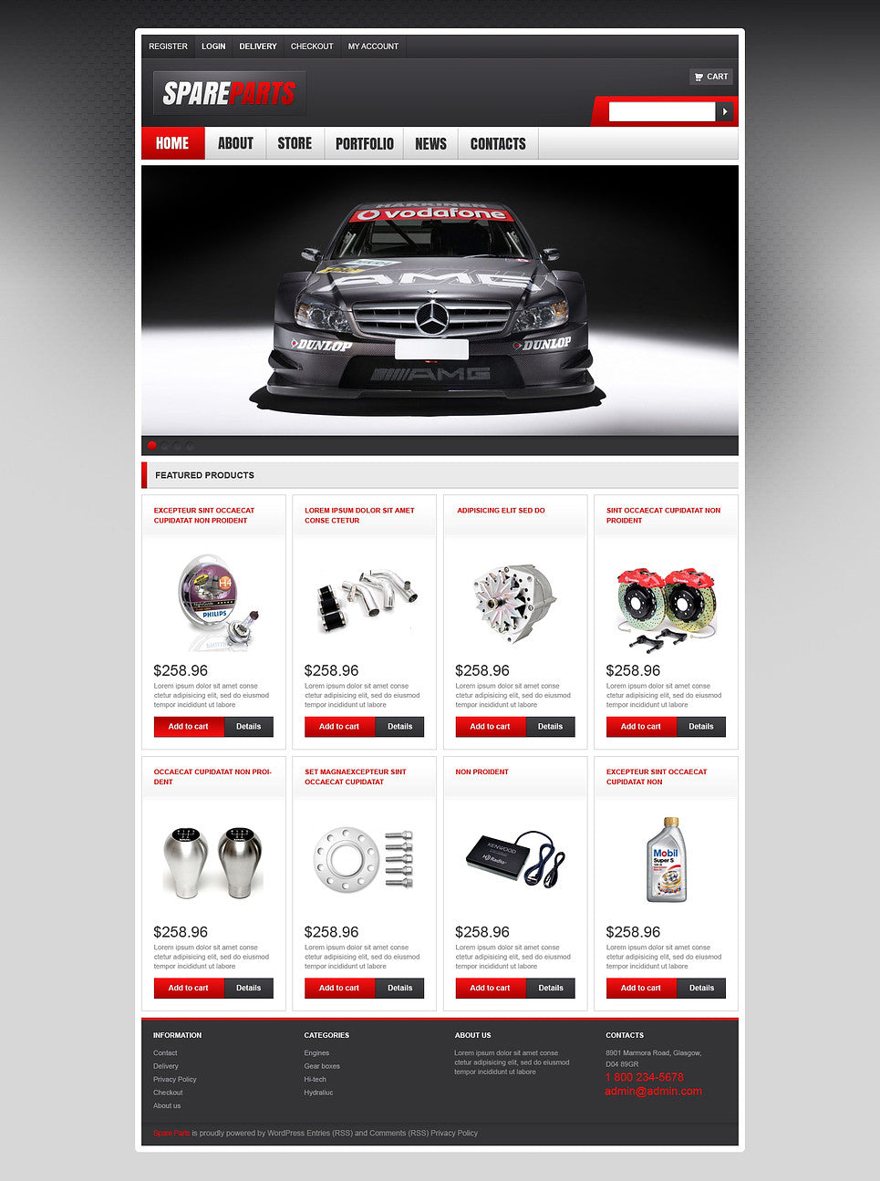 Spare Parts WooCommerce Website Design - GoWebBaby.Com