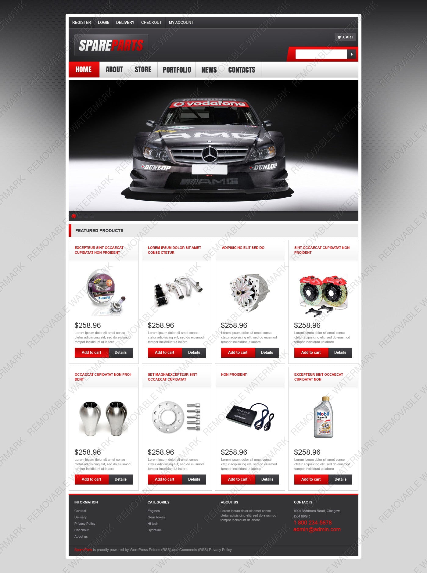 Spare Parts WooCommerce Website Design - GoWebBaby.Com