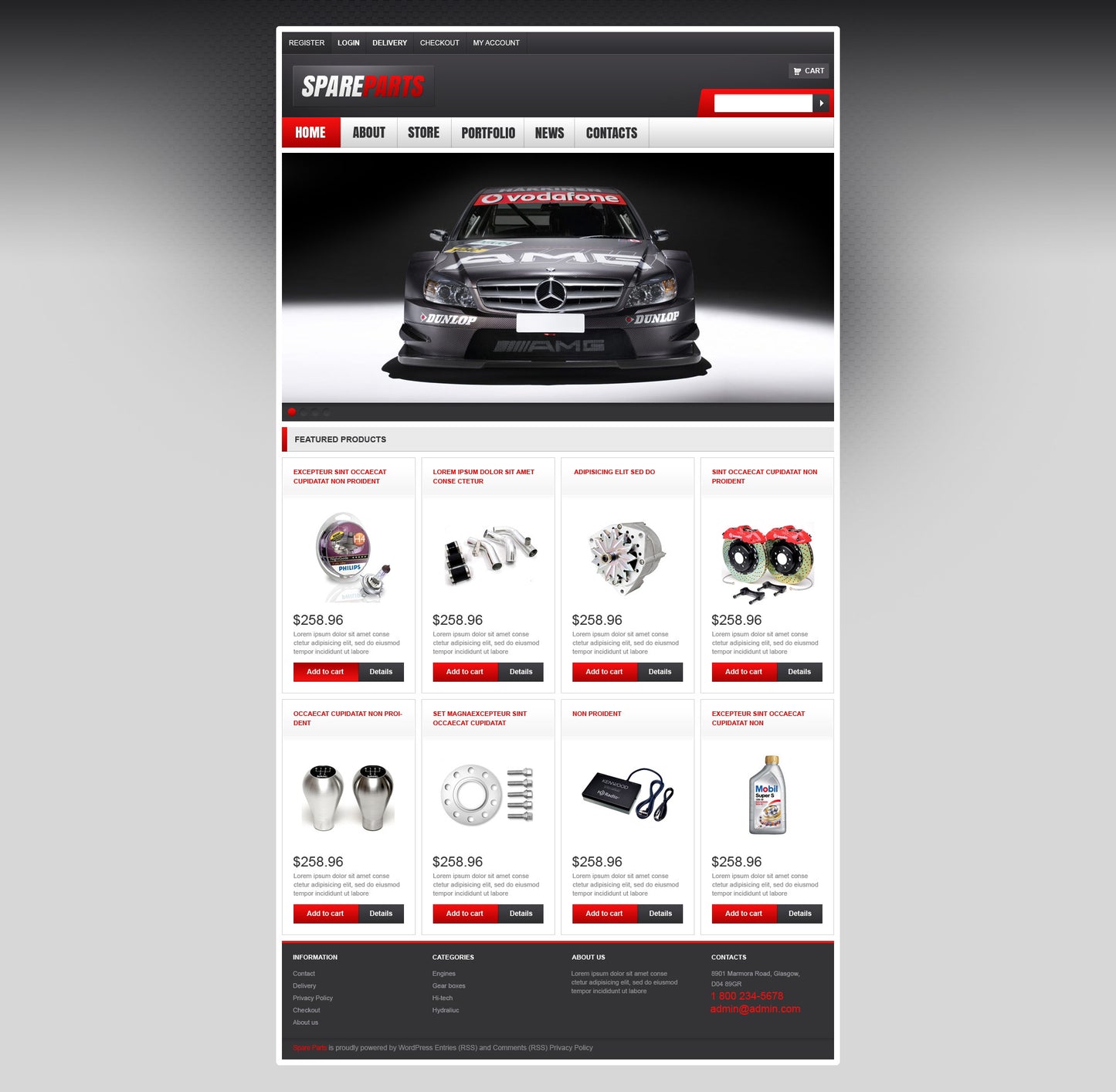 Spare Parts WooCommerce Website Design - GoWebBaby.Com