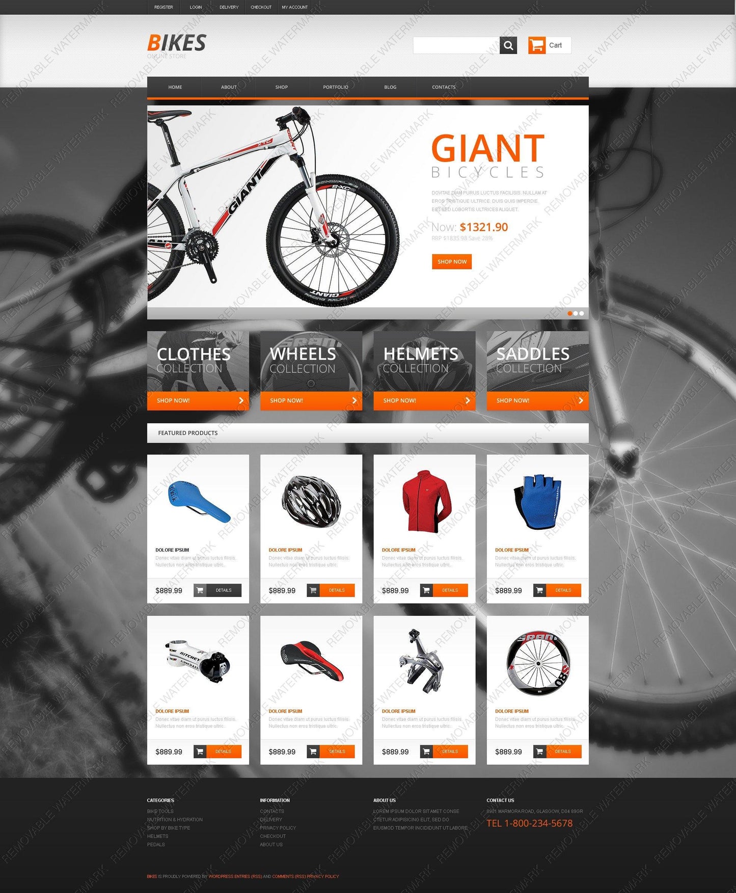 Bicycle Store WooCommerce Website Design - GoWebBaby.Com