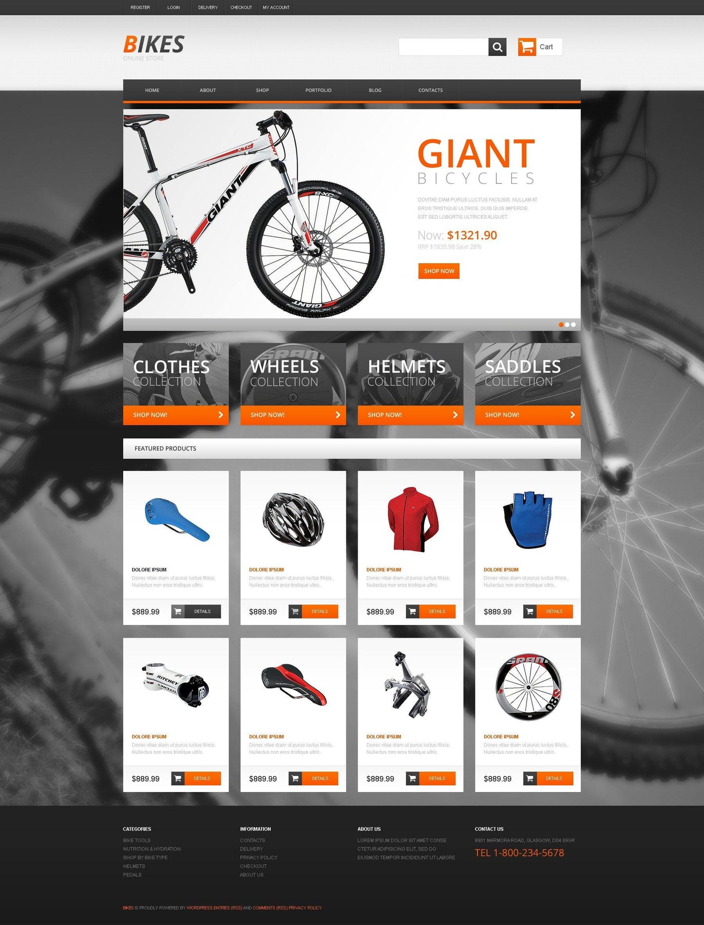 Bicycle Store WooCommerce Website Design - GoWebBaby.Com