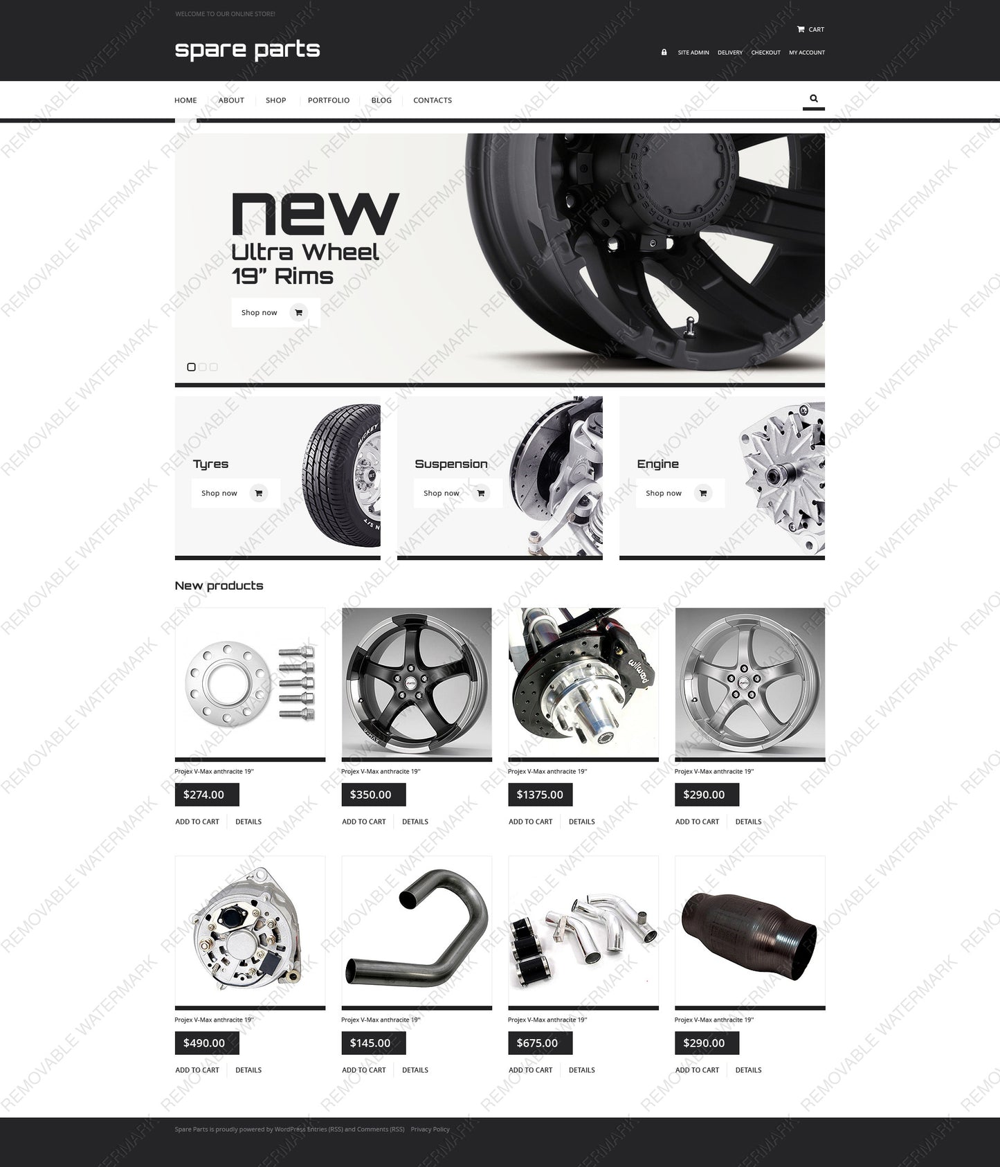Spare Parts and Tyre WooCommerce Themes - GoWebBaby.Com
