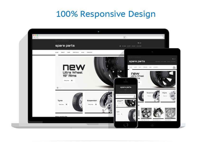 Spare Parts and Tyre WooCommerce Themes - GoWebBaby.Com