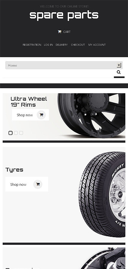 Spare Parts and Tyre WooCommerce Themes - GoWebBaby.Com