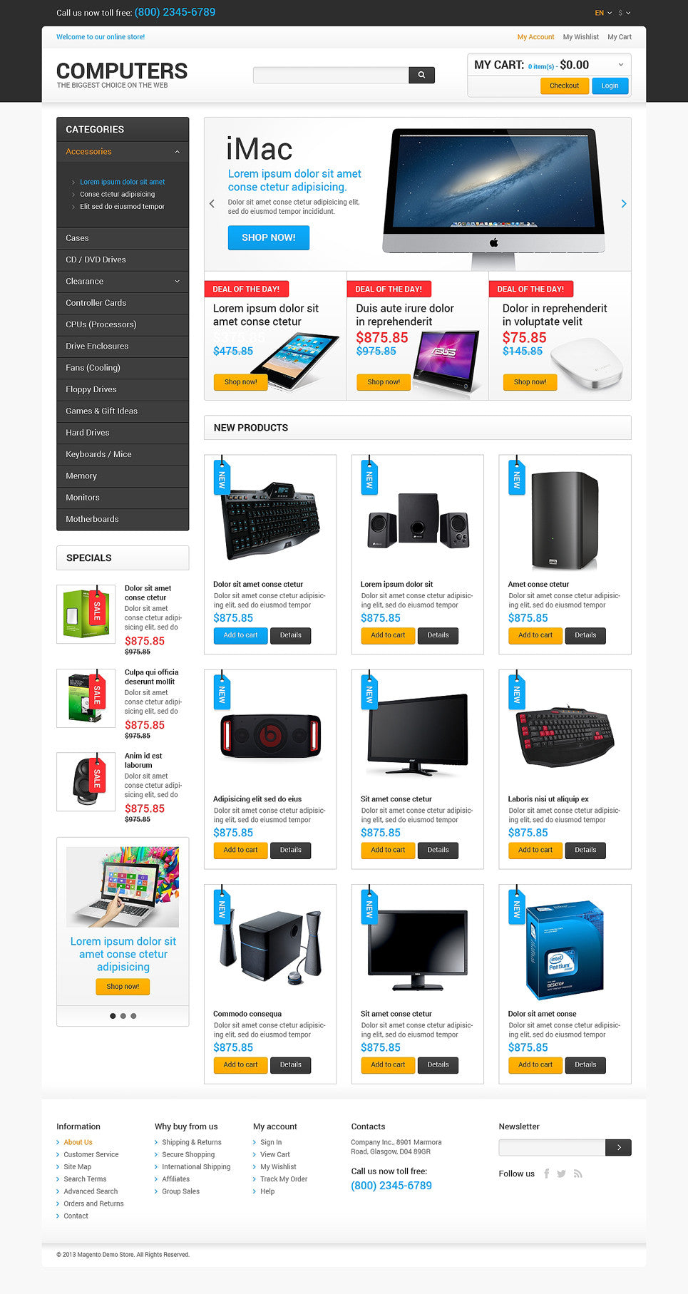 Magento Themes - GoWebBaby.Com