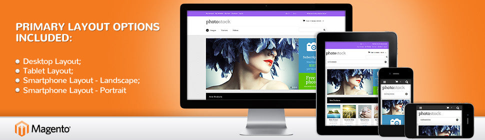 Photo Stock Online Magento Store Design - GoWebBaby.Com