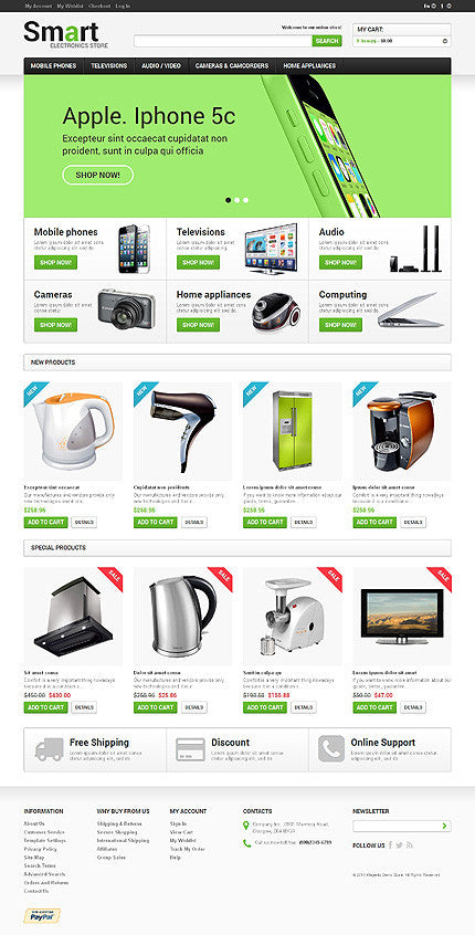 Magento Themes - GoWebBaby.Com