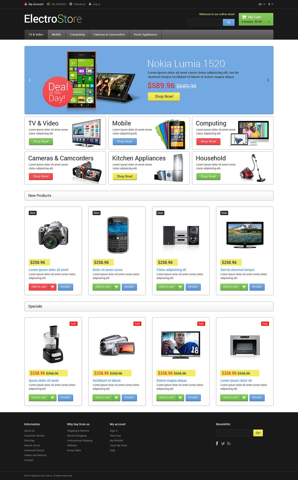 Magento Themes - GoWebBaby.Com