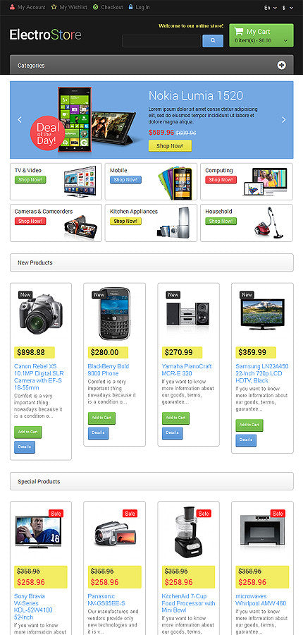 Magento Themes - GoWebBaby.Com