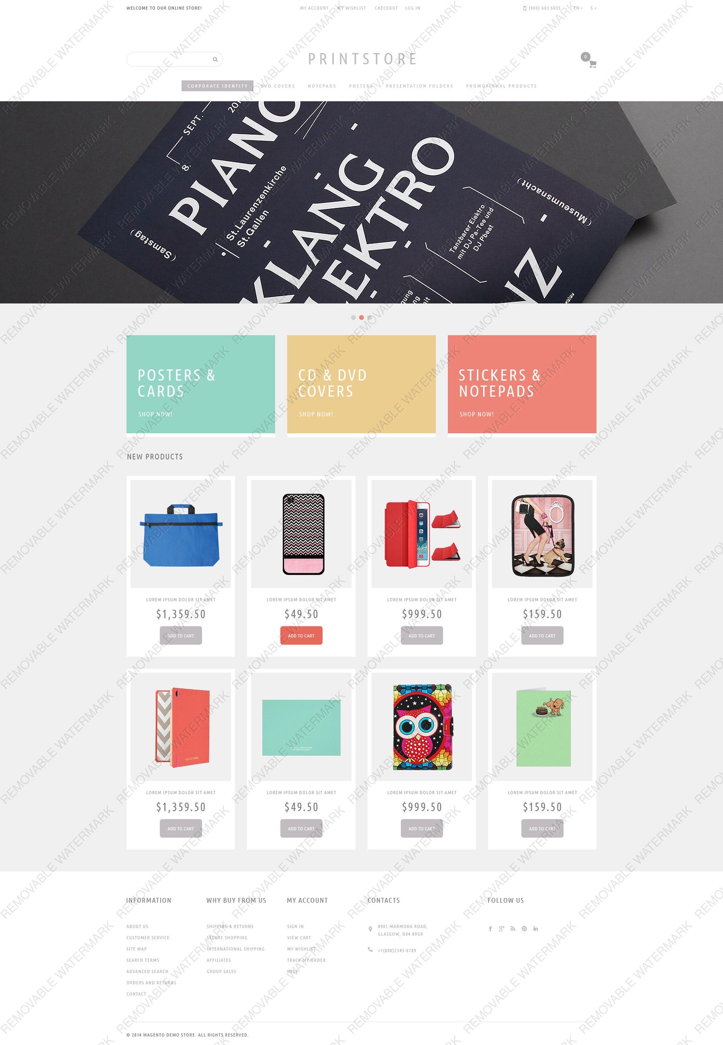 Print Store Magento Website Design - GoWebBaby.Com