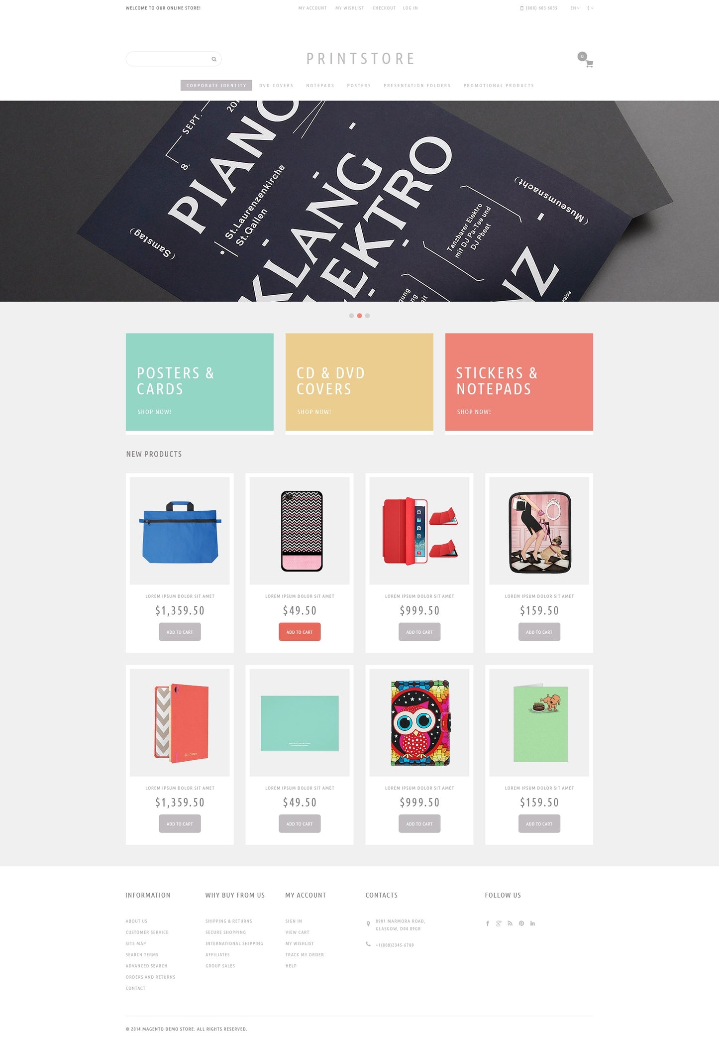 Print Store Magento Website Design - GoWebBaby.Com