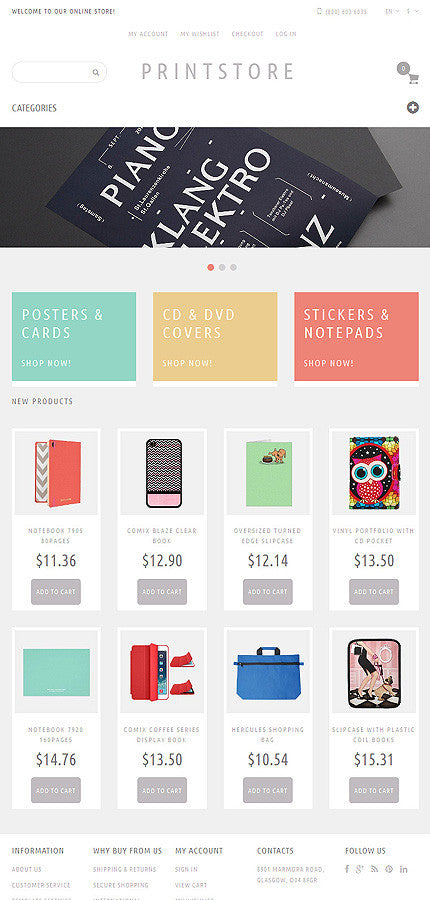 Print Store Magento Website Design - GoWebBaby.Com
