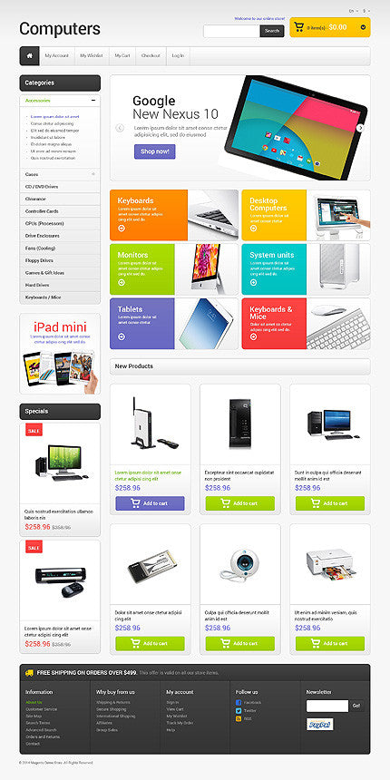 Magento Themes - GoWebBaby.Com