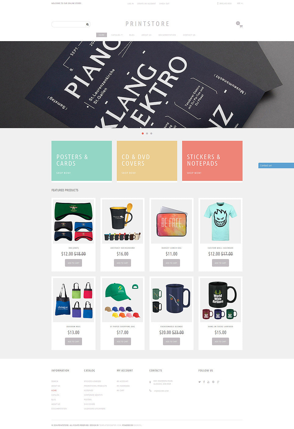 Print Shop Store Shopify Website Design - GoWebBaby.Com