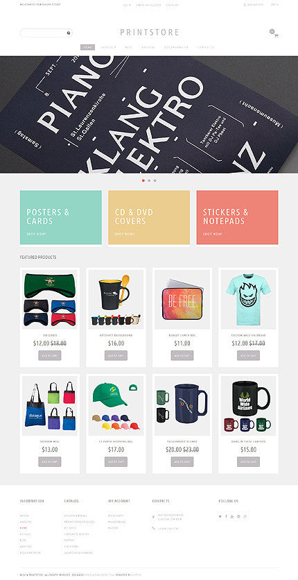 Print Shop Store Shopify Website Design - GoWebBaby.Com