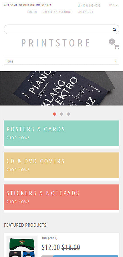 Print Shop Store Shopify Website Design - GoWebBaby.Com