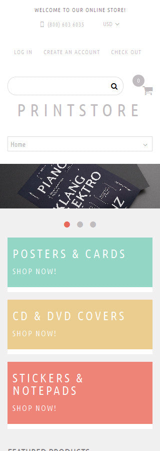 Print Shop Store Shopify Website Design - GoWebBaby.Com