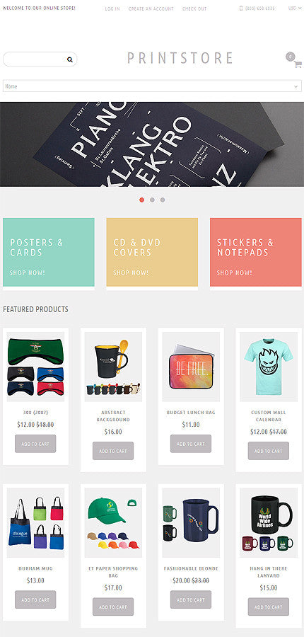 Print Shop Store Shopify Website Design - GoWebBaby.Com