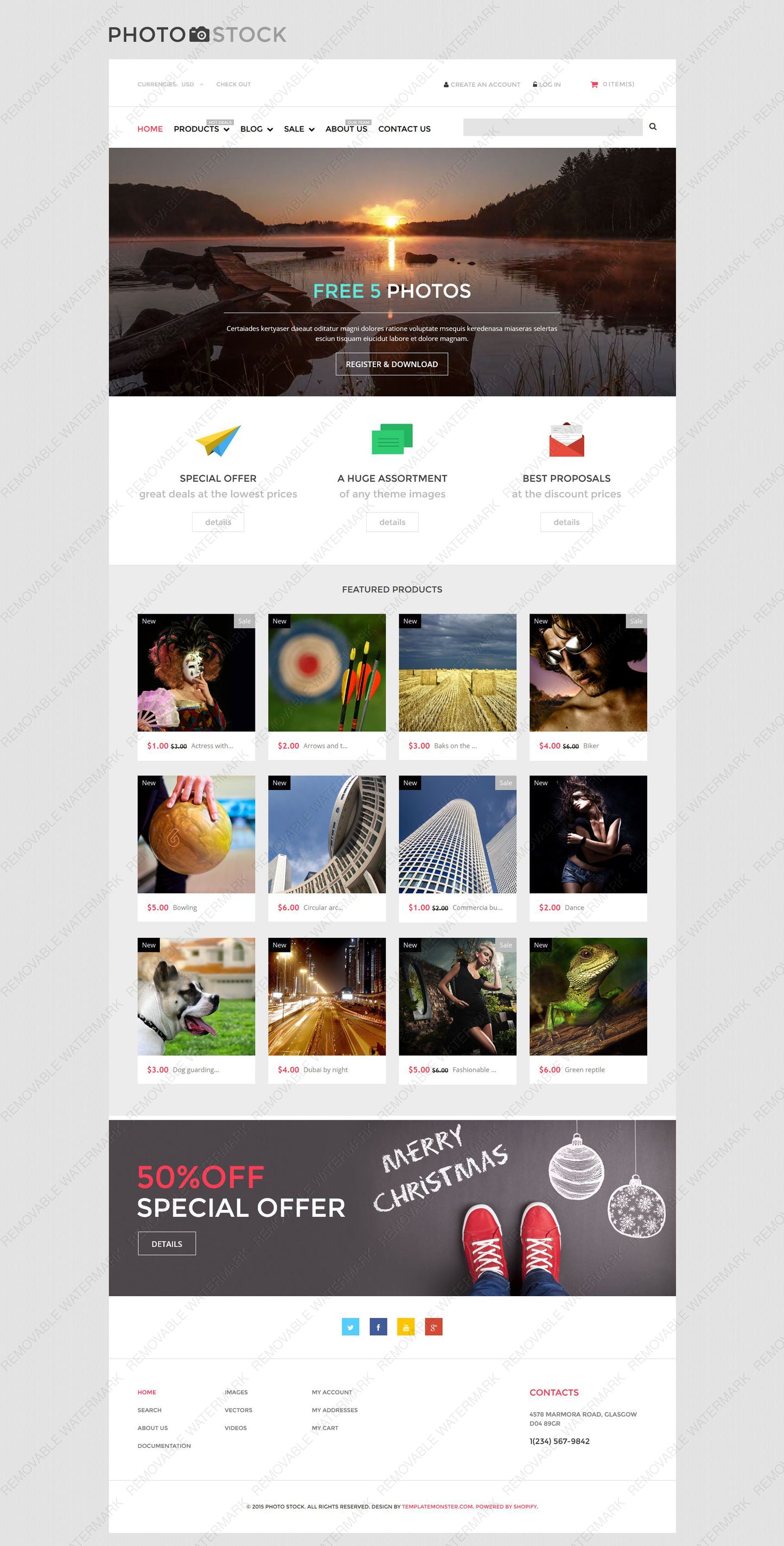 Photography Photo Store Shopify Website Design - GoWebBaby.Com