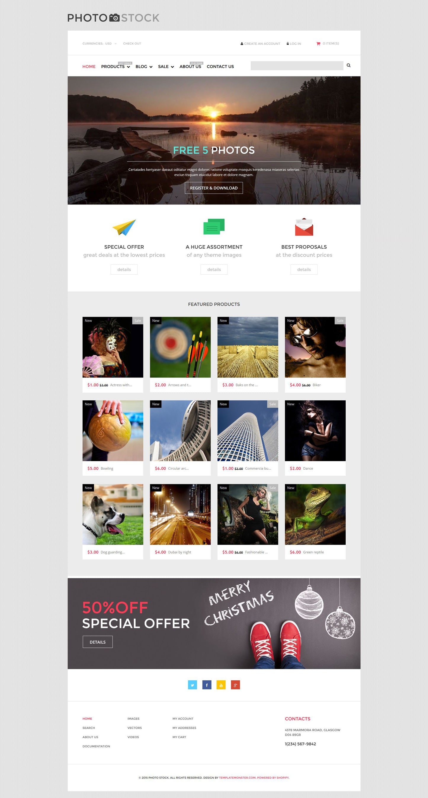 Photography Photo Store Shopify Website Design - GoWebBaby.Com