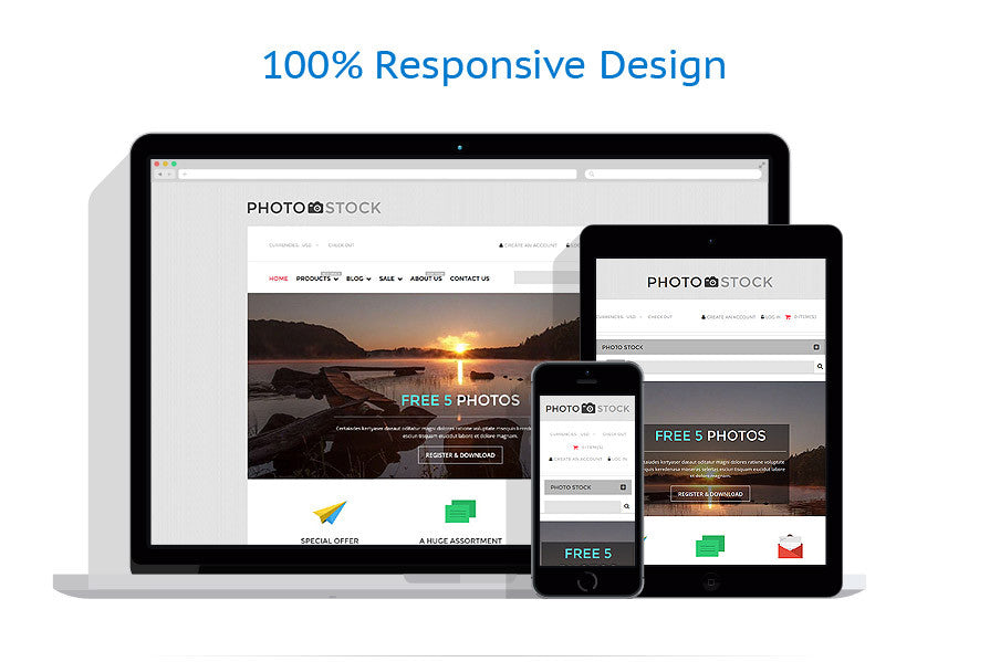 Photography Photo Store Shopify Website Design - GoWebBaby.Com