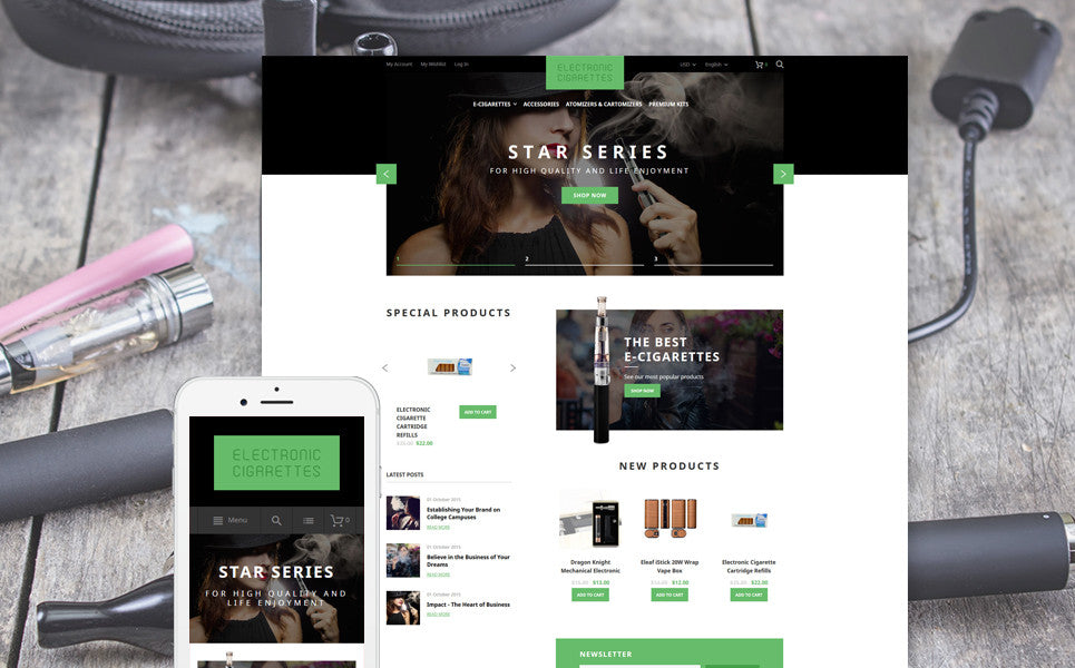 Tobacco Magento Website Design - GoWebBaby.Com