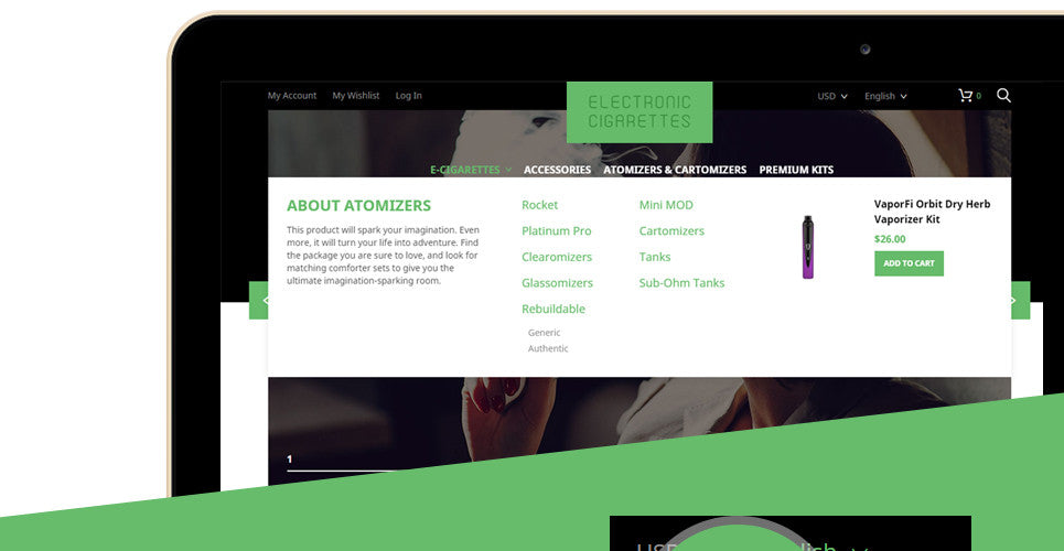 Tobacco Magento Website Design - GoWebBaby.Com
