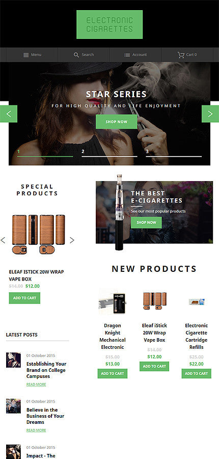 Tobacco Magento Website Design - GoWebBaby.Com