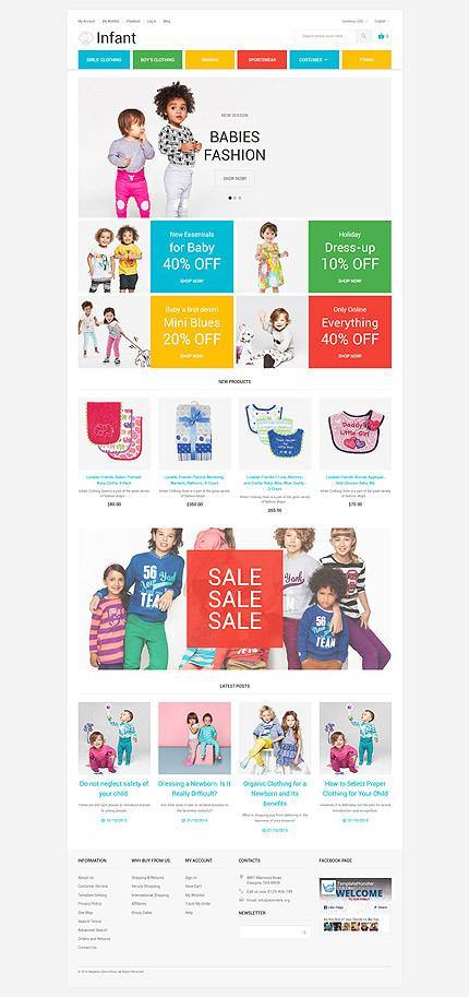 Baby Fashion Magento Website Design - GoWebBaby.Com