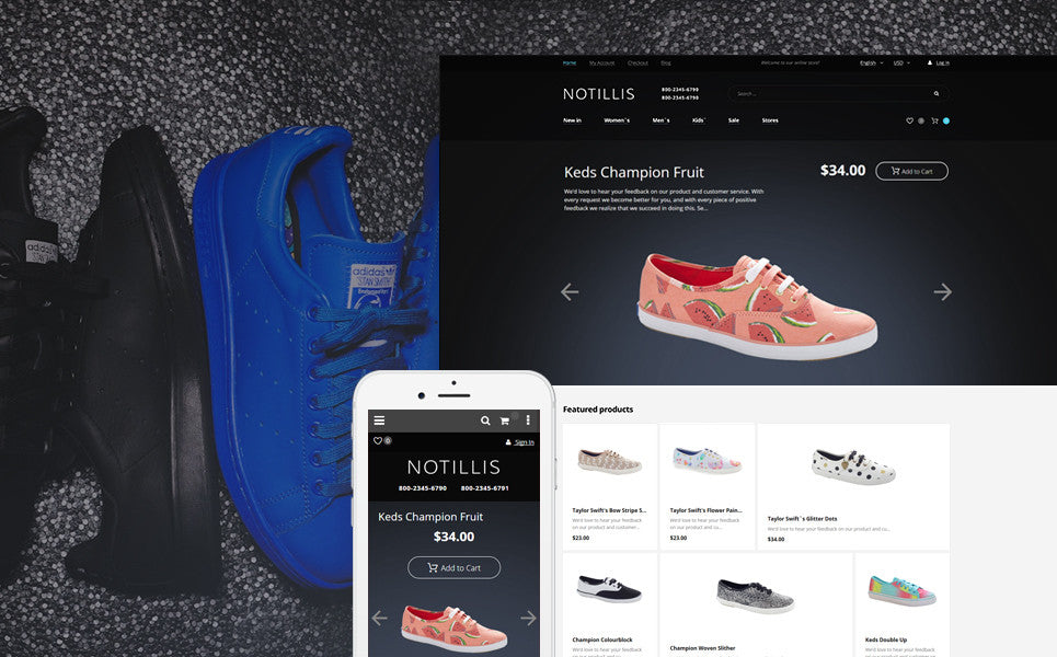 Shoe Store Magento Website Design - GoWebBaby.Com