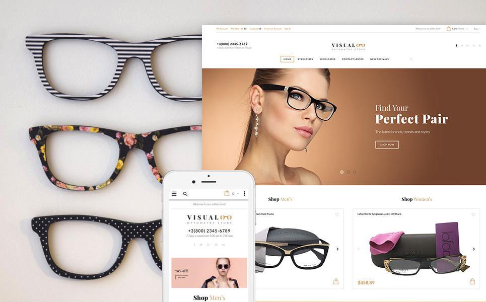 Eyewear Store Magento Website Design - GoWebBaby.Com