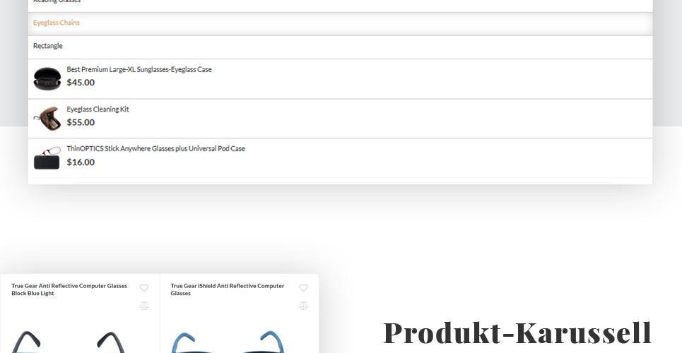Eyewear Store Magento Website Design - GoWebBaby.Com