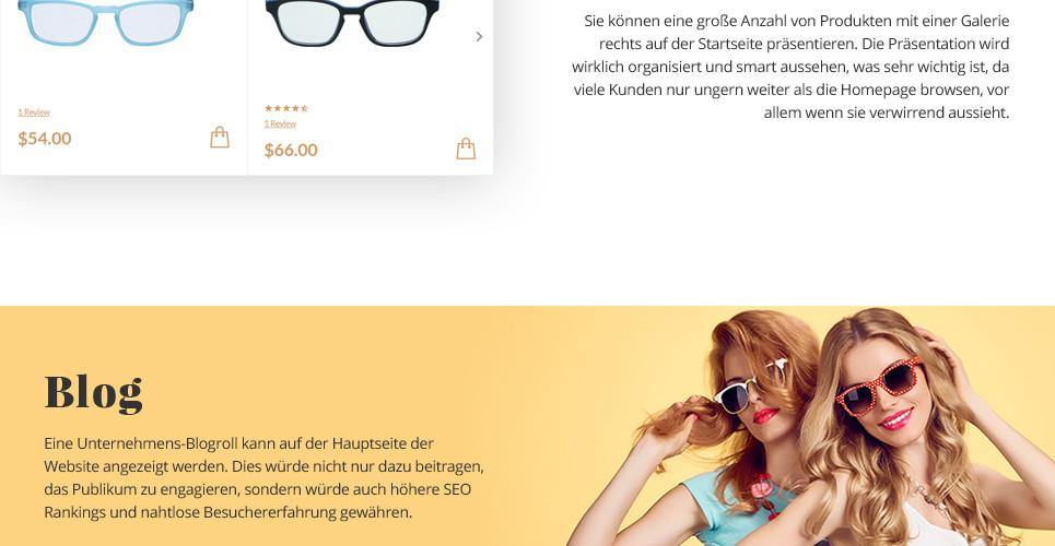 Eyewear Store Magento Website Design - GoWebBaby.Com