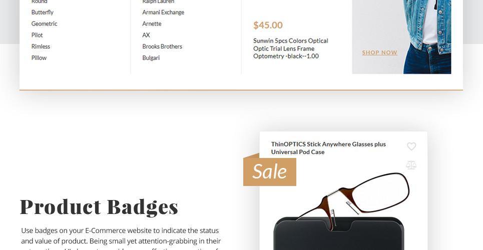 Eyewear Store Magento Website Design - GoWebBaby.Com