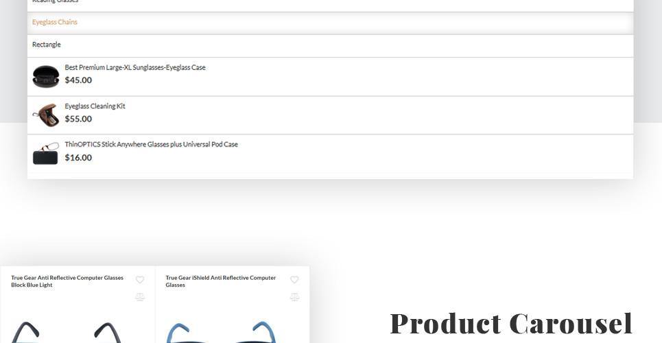 Eyewear Store Magento Website Design - GoWebBaby.Com