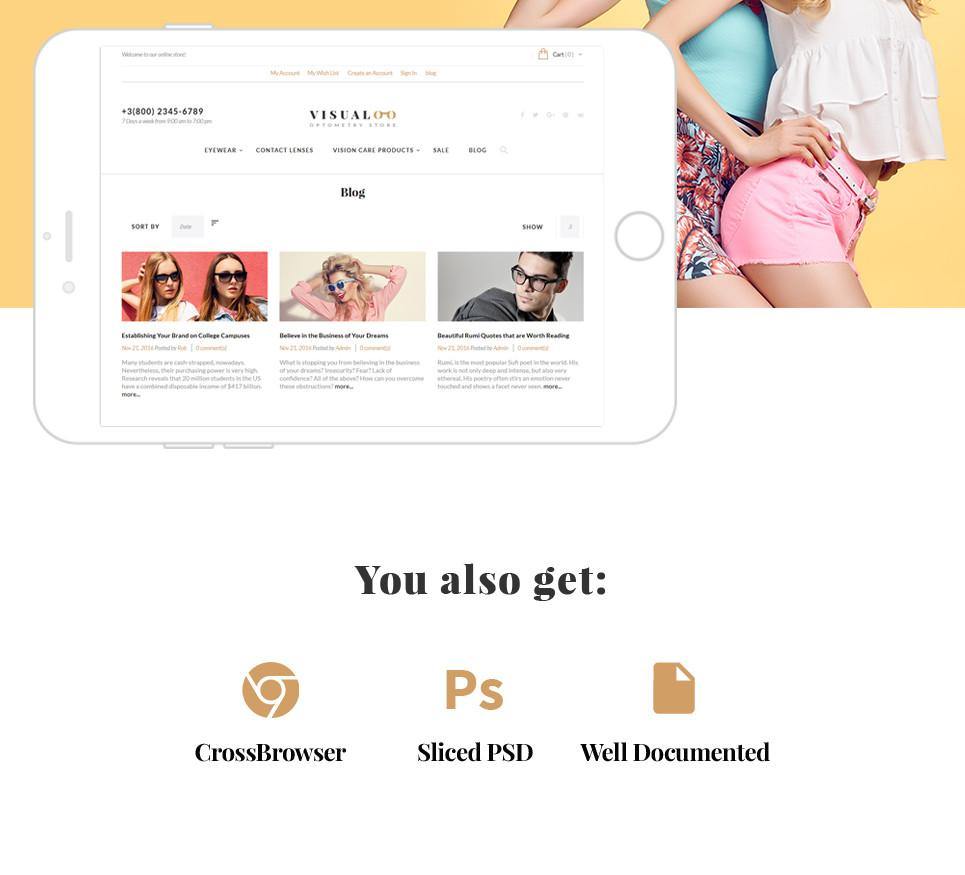 Eyewear Store Magento Website Design - GoWebBaby.Com